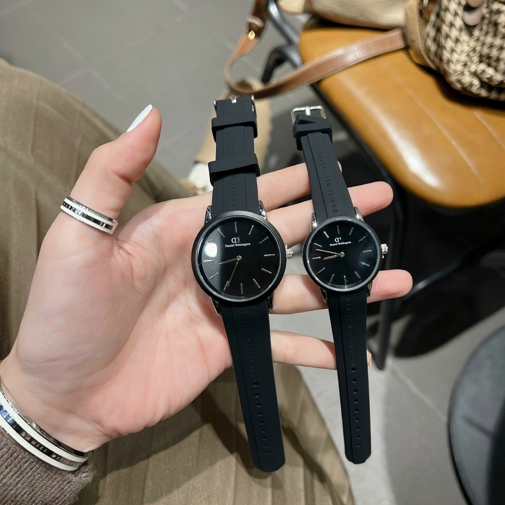Đồng Hồ Nam Nữ Cặp Đôi Iconic Dây Cao Su Non  Mềm Mại Cao Cấp