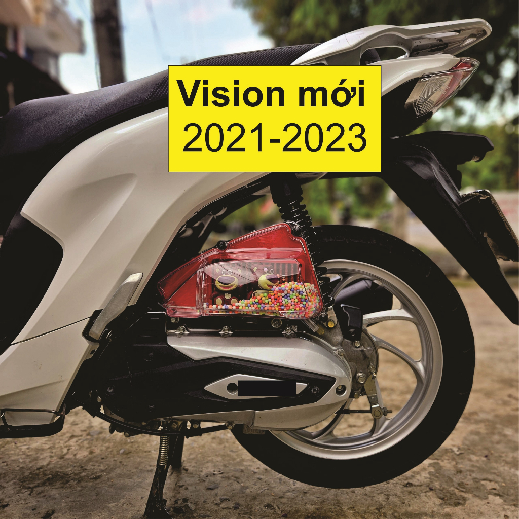 Ốp Lọc gió có LED - Mẫu Gấu Dâu - Vario-Vision-AB-SH-SHmode kèm thú cute