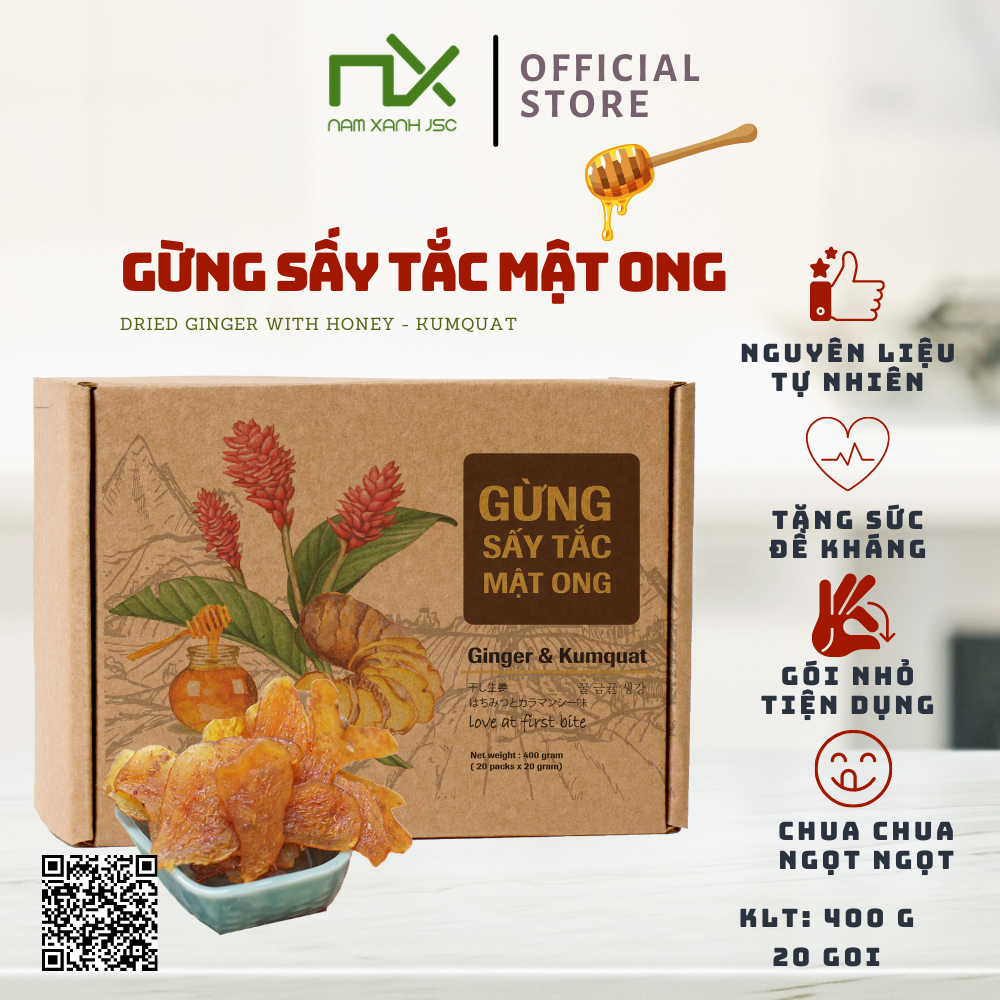 Nam Xanh Gừng Sấy Tắc Mật Ong Nam Xanh