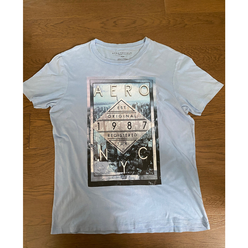 Áo thun nam tay ngắn Aeropostale chính hãng, vải cotton mềm, họa tiết graphic, size M . Like new 95%