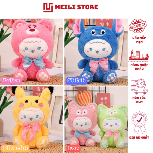 Gấu Bông Nhỏ Mèo Cosplay Thú, Hàng Cao Cấp Mềm Mịn Size 25cm MEILI STORE