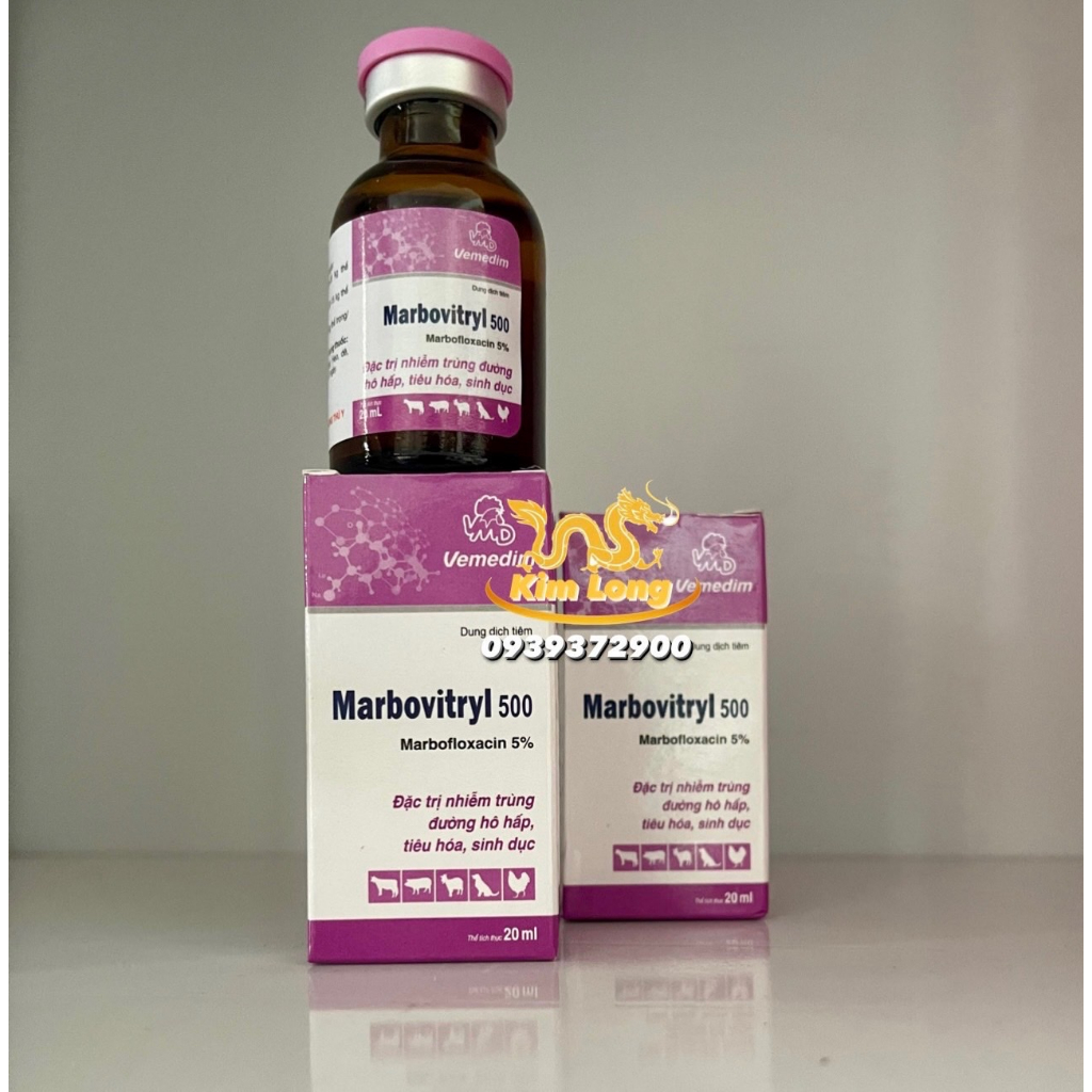 Marbovitryl 500 20ml Nhiễm trùng đường hô hấp - tiêu hóa - sinh dục
