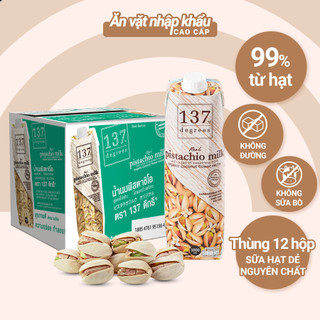 Thùng Sữa Hạt Dẻ Cười Nguyên Chất 137 Degrees (1000ML x 12 Hộp)
