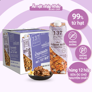 Thùng Sữa Hạt Óc Chó Nguyên Chất 137 Degrees (1000ML x 12 Hộp)
