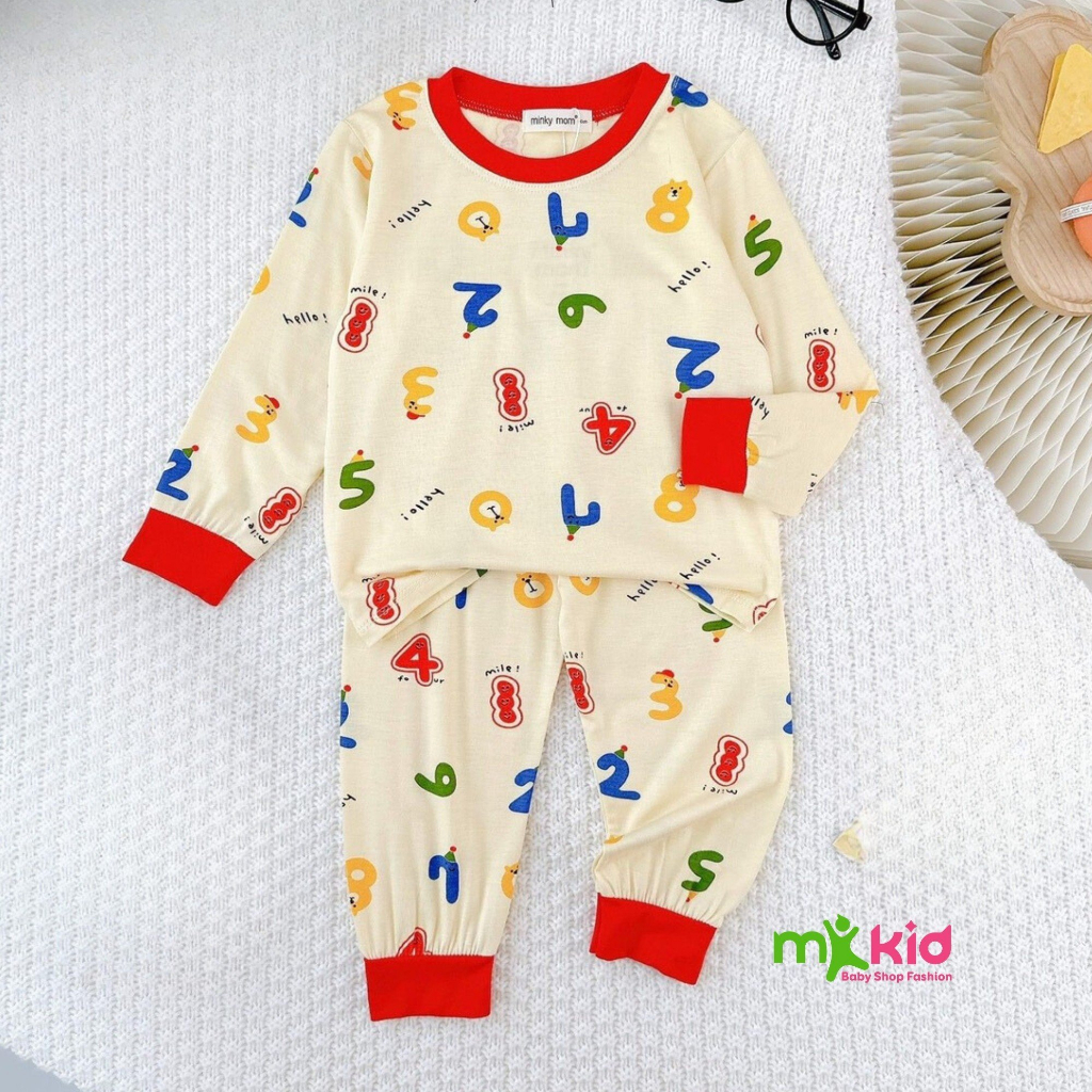 Bộ Thu Đông Cho Bé 💖 Bộ Minky Mom Dài Tay Cho Bé Trai Bé Gái 💖 Chất Thun Lạnh Cao Cấp Co Giãn Thấm Hút Mồ Hôi Tốt