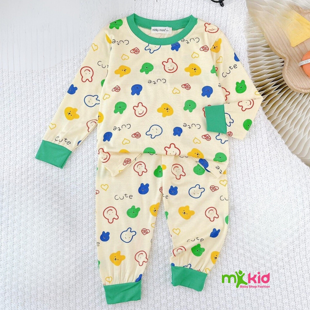 Bộ Thu Đông Cho Bé 💖 Bộ Minky Mom Dài Tay Cho Bé Trai Bé Gái 💖 Chất Thun Lạnh Cao Cấp Co Giãn Thấm Hút Mồ Hôi Tốt