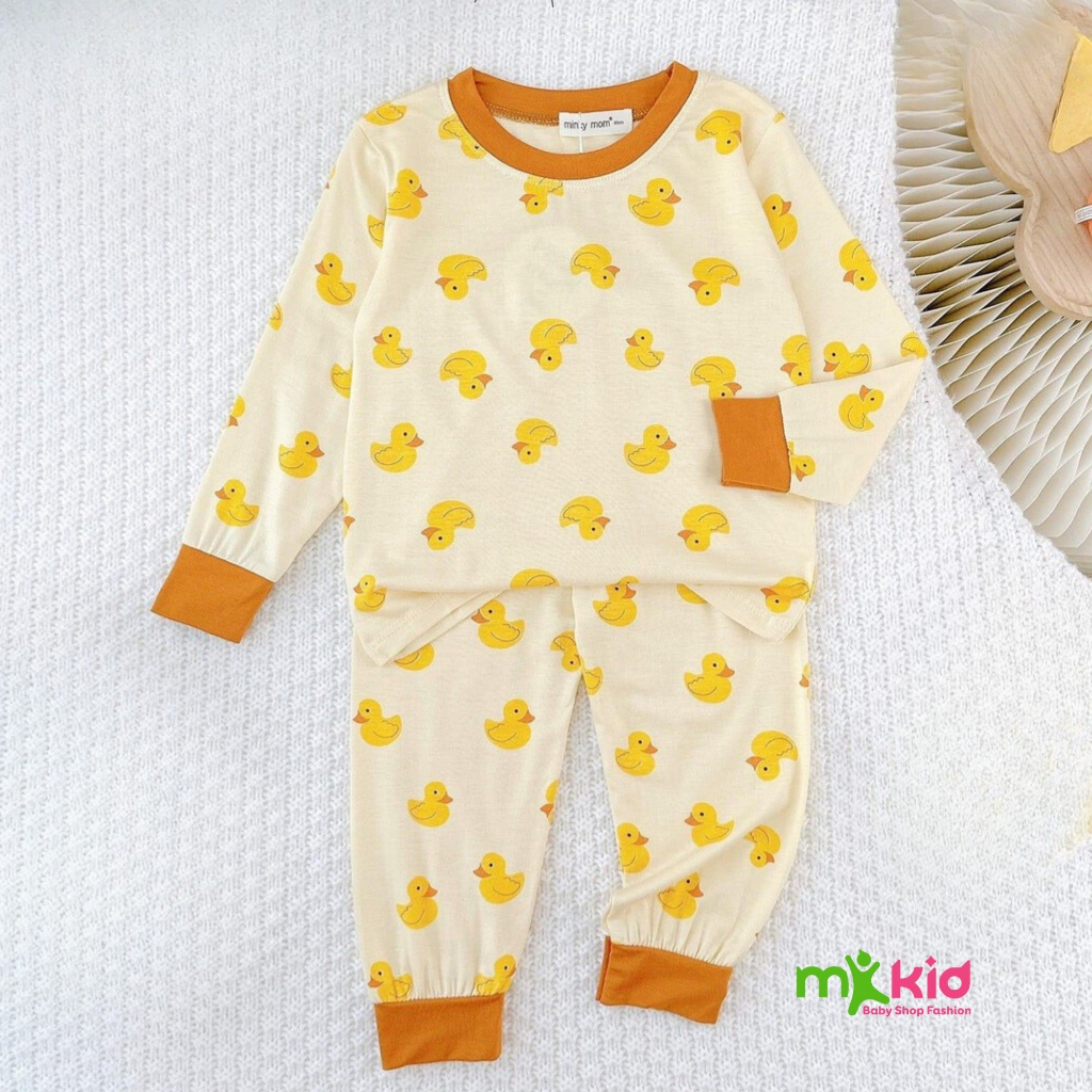 Bộ Thu Đông Cho Bé 💖 Bộ Minky Mom Dài Tay Cho Bé Trai Bé Gái 💖 Chất Thun Lạnh Cao Cấp Co Giãn Thấm Hút Mồ Hôi Tốt