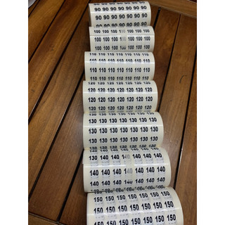 Tem size - decal size số dán quần áo 100,110,120,130,140,150