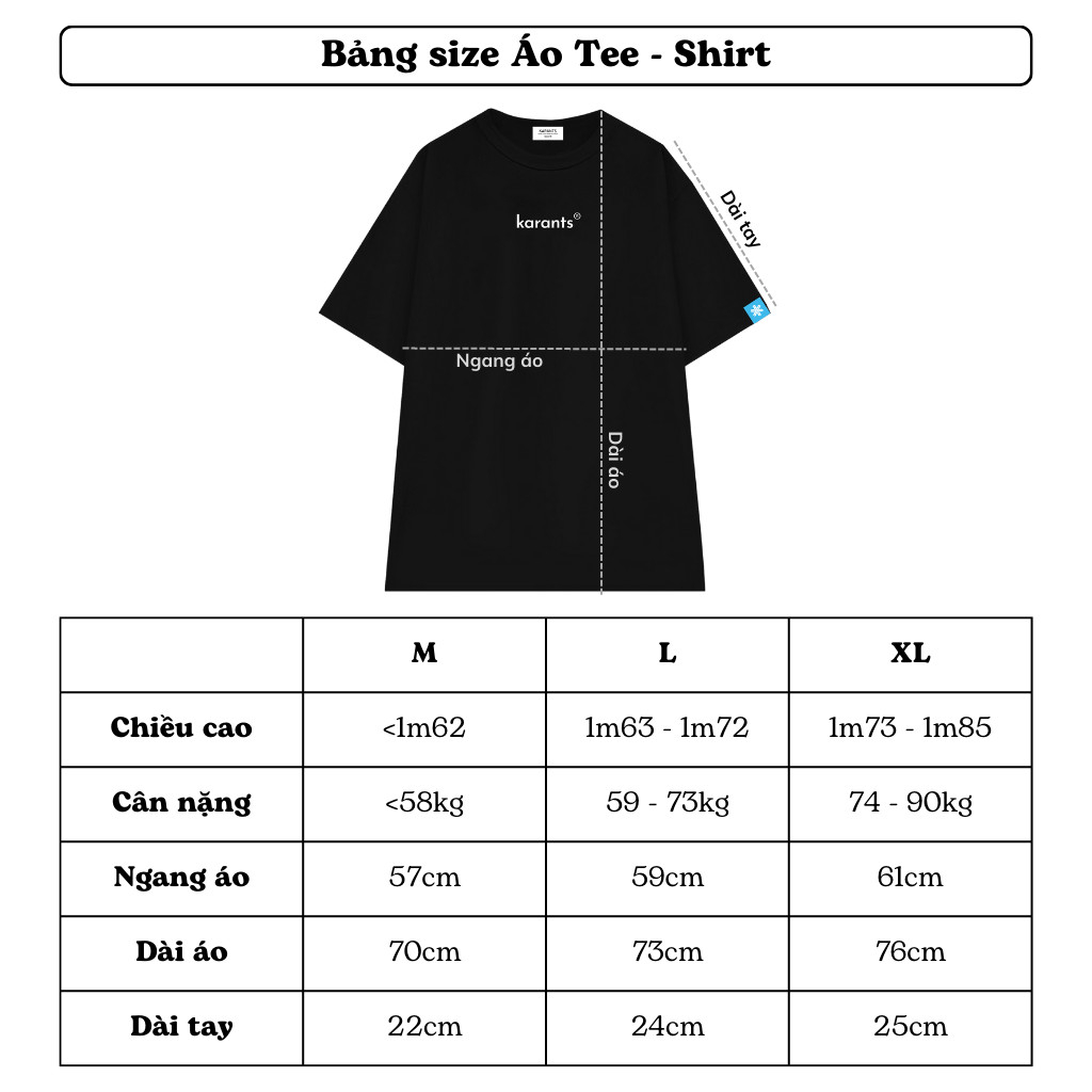 [Mã TOPS06 giảm đến 10k đơn 99k] Áo Thun Local Brand Unisex Karants Premium Basic Tee 100% Cotton - KR51