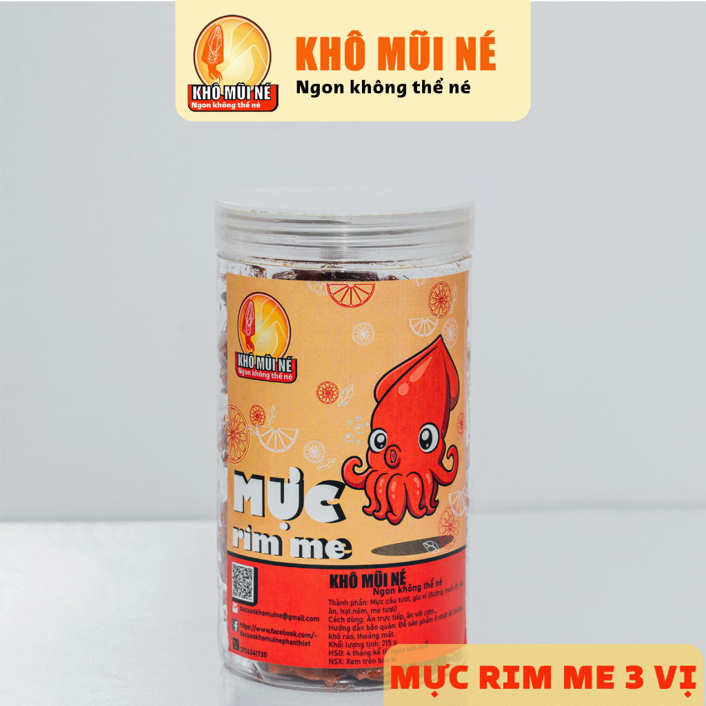 Mua Mực rim me 3 vị ĐẶC SẢN KHÔ MŨI NÉ chua cay ngọt hũ (hộp) 200g 300g ...