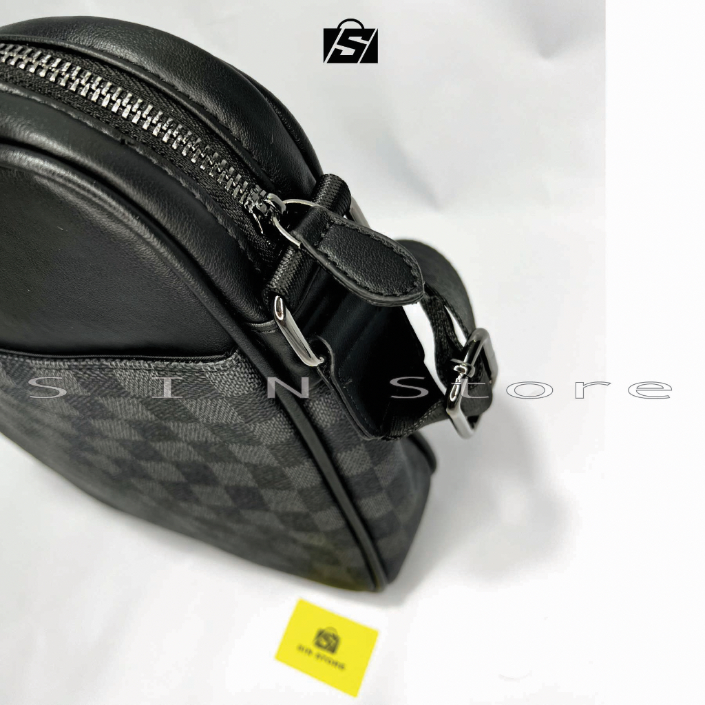 Túi Đeo Chéo, Túi Messenger Phong Cách Hàn Quốc, Phối Caro tinh tế, Nhiều Ngăn, máy tính bảng 10inch.