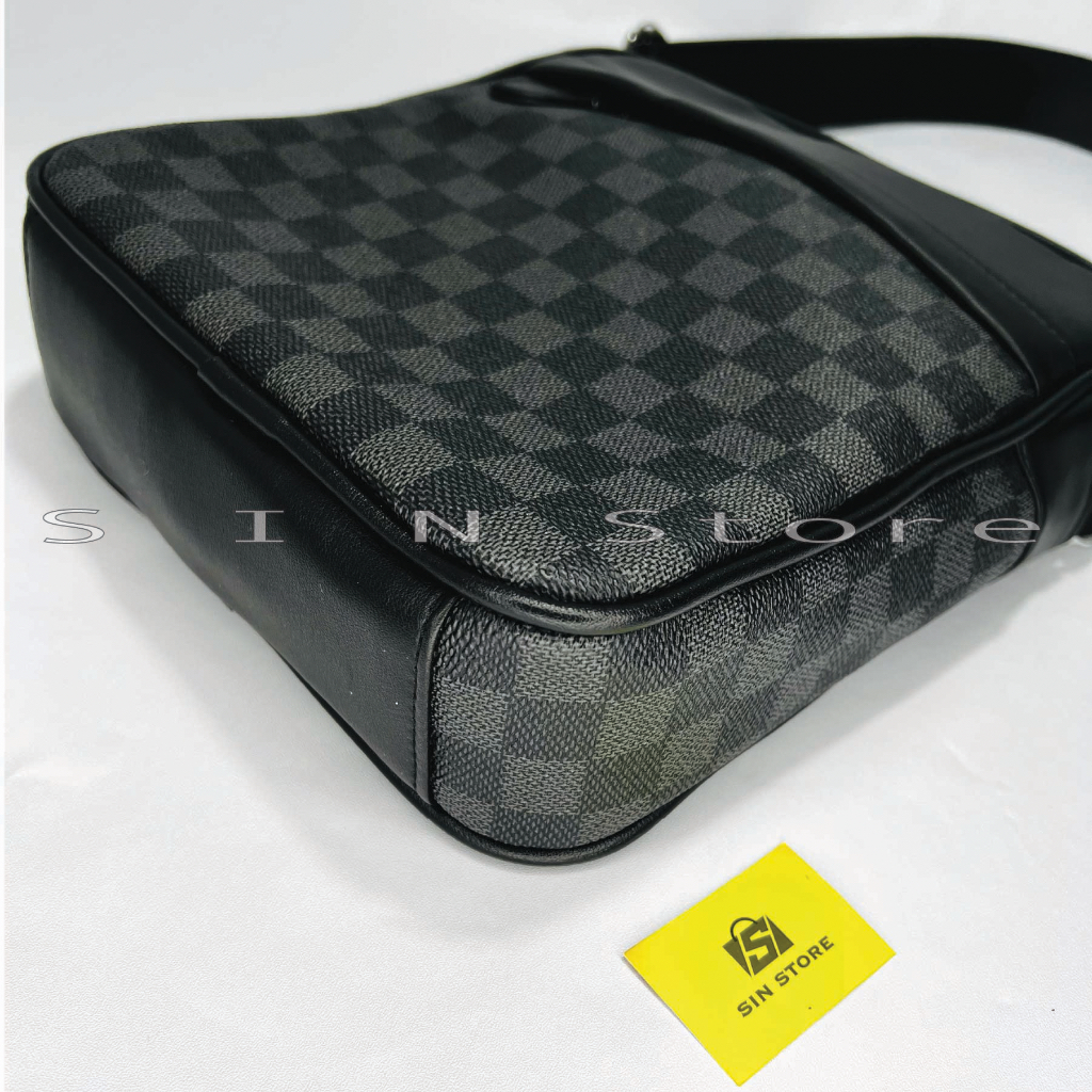 Túi Đeo Chéo, Túi Messenger Phong Cách Hàn Quốc, Phối Caro tinh tế, Nhiều Ngăn, máy tính bảng 10inch.