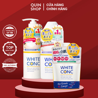 Combo dưỡng trắng da body white conc: dưỡng thể white conc cc body cream, sữa tắm white conc cc body wash