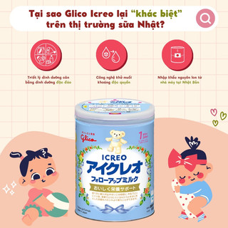 [CHÍNH HÃNG] Sữa công thức Glico Icreo số 0,1 820g