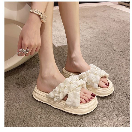 Dép bánh mỳ nữ có big size 40 41 42 43 đế 4cm