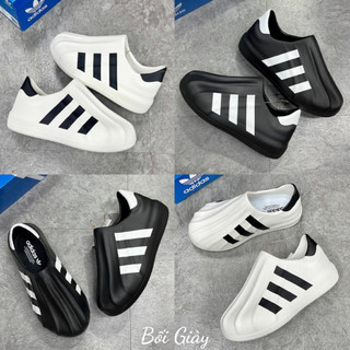 Giày thể thao adifom superstar white black nam nữ, giày sneaker adifom trắng đen cổ thấp cao cấp hot trend 2023