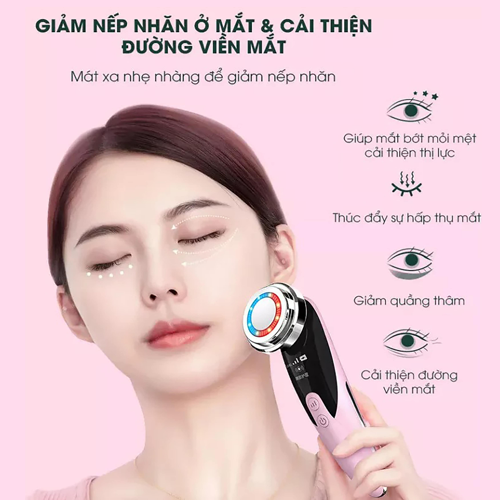 Máy Massage Mặt Cầm Tay Mini SULIFE - Máy Mát Xa Mặt Cầm Tay Ion Máy Tẩy Tế Bào Chết - Máy Mát Xa Điện Di Nâng Cơ Mặt