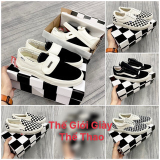 ⚡𝗕𝗜𝗚 𝗦𝗔𝗟𝗘⚡ Giày Vans caro, fear of god, Vans slipon caro hàng đẹp dễ phối đồ