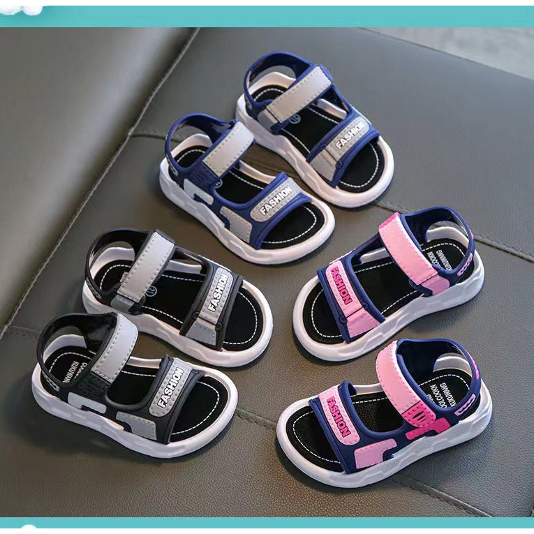 Dép sandal quai hậu hè cho bé trai và bé gái chất cao su mềm êm chân chống trơn trượt hàng Quảng Châu