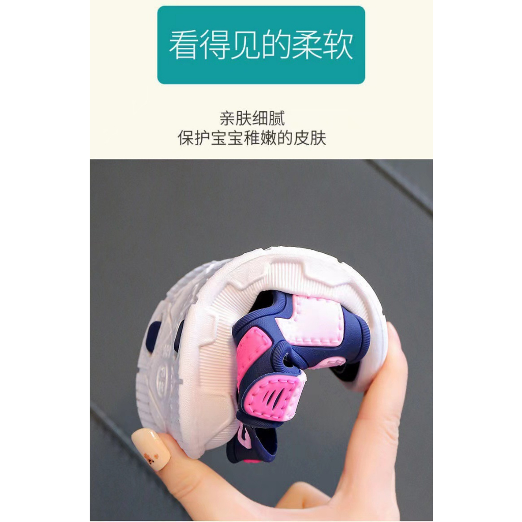 Dép sandal quai hậu hè cho bé trai và bé gái chất cao su mềm êm chân chống trơn trượt hàng Quảng Châu