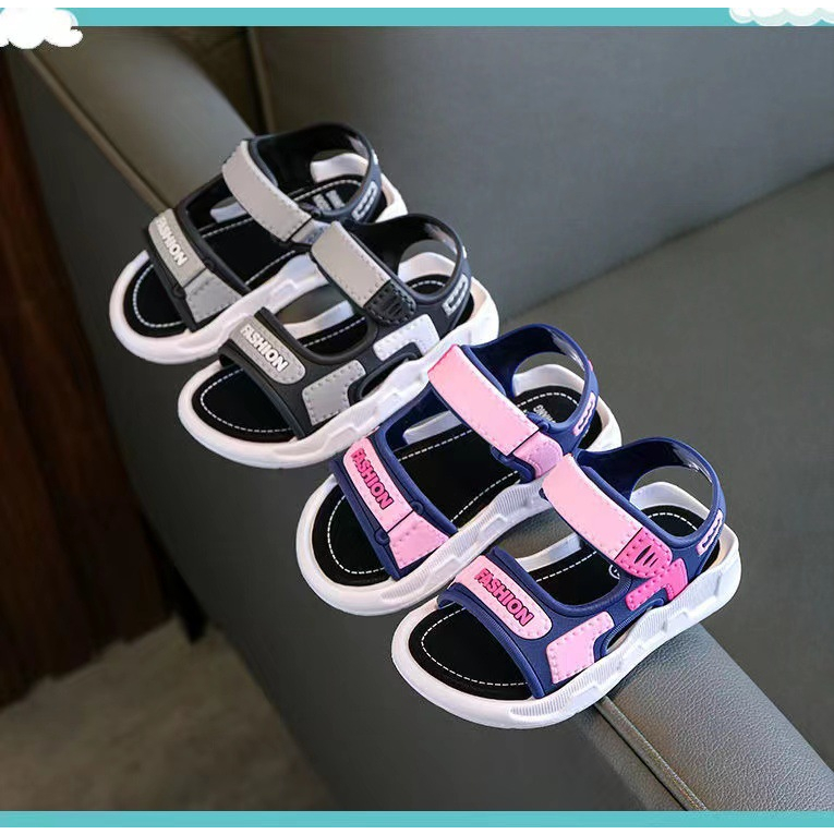 Dép sandal quai hậu hè cho bé trai và bé gái chất cao su mềm êm chân chống trơn trượt hàng Quảng Châu