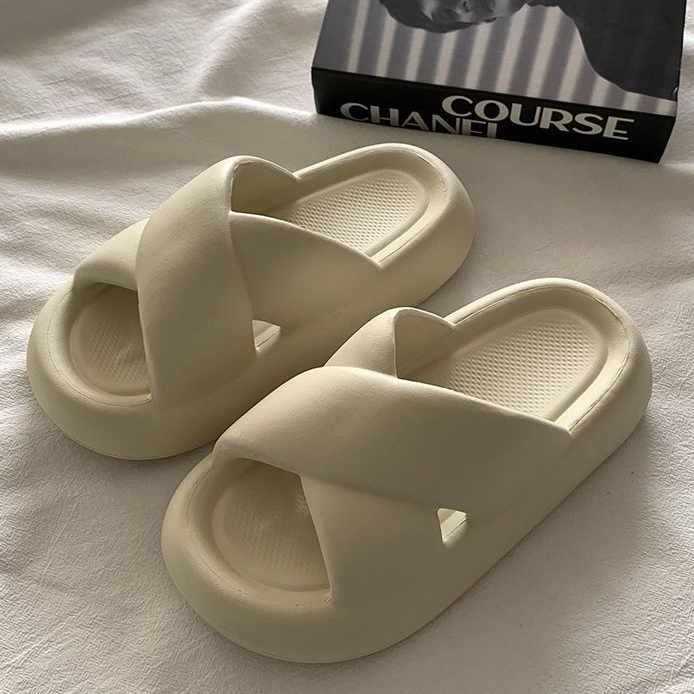 Dép bánh mì nữ Hàn Quốc quai chéo phong cách Đi Biển Mùa Hè Cho Nữ