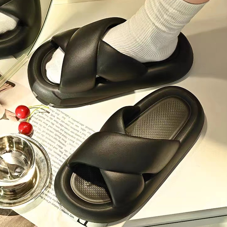 Dép bánh mì nữ Hàn Quốc quai chéo phong cách Đi Biển Mùa Hè Cho Nữ