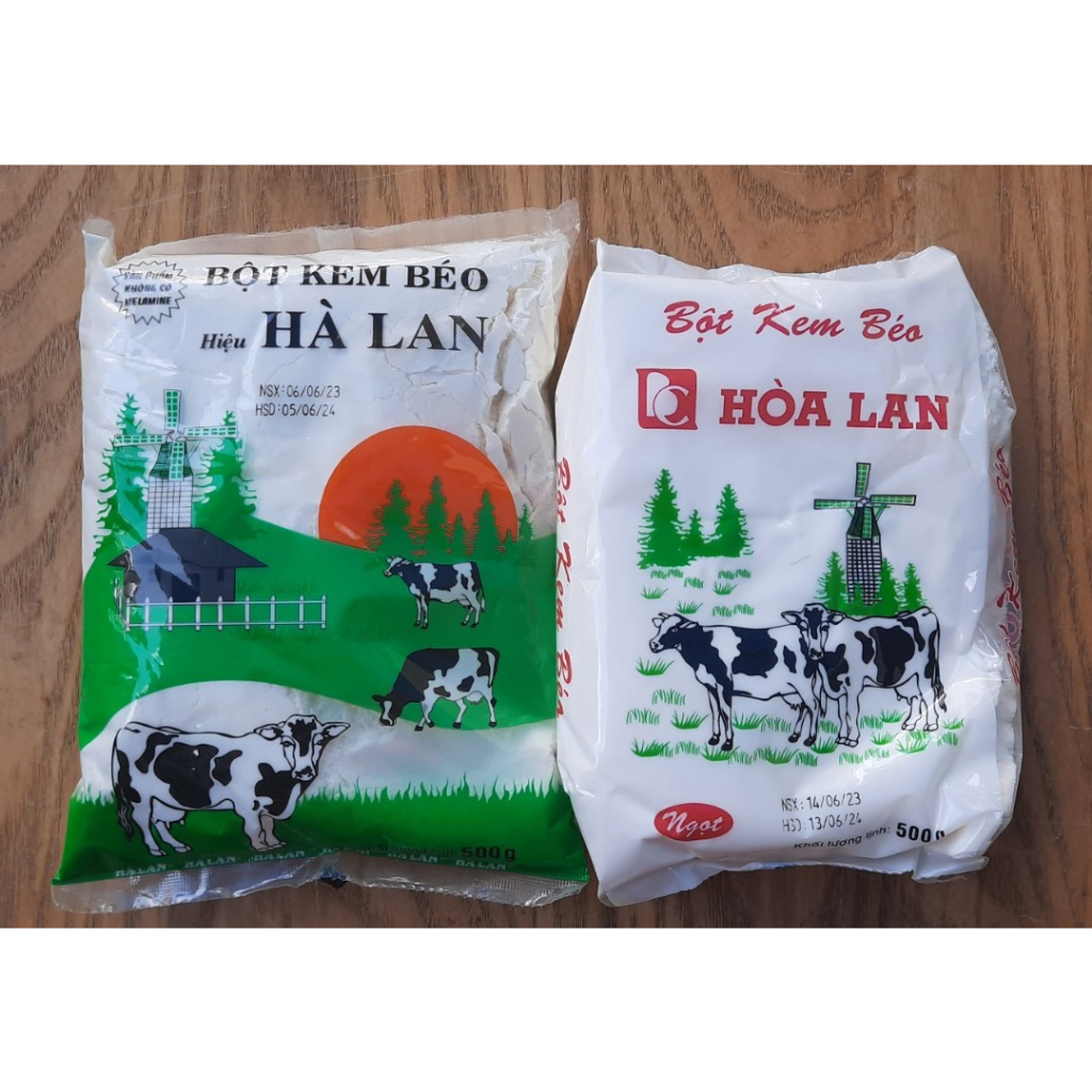 1KG bột KEM BÉO dùng pha chế hiệu BÍCH CƠ (HÒA LAN và HÀ LAN) 500gram/bịch