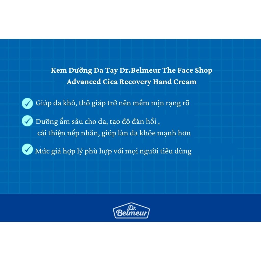 Kem Dưỡng Da Tay Dr.Belmeur The Face Shop Advanced Cica Recovery Hand Cream 60ml