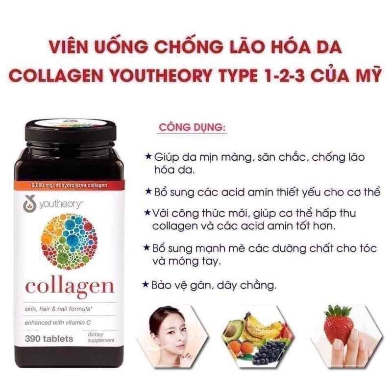 COLLAGEN MỸ YOUTHEORY 390v