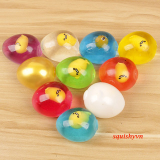 Trứng bóp trút giận gudetama squishy mochi màu mè trứng lười trứng lưới mềm dẻo slime