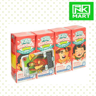 (Có thẻ đổi quà) Lốc 4 hộp Sữa chua uống Kun 180ml