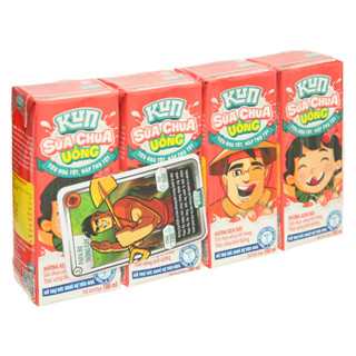   Có thẻ đổi quà  Lốc 4 hộp Sữa chua uống Kun 180ml 