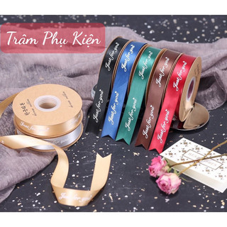 Cuộn Ruy Băng Lụa Bản 2.5cm 45m Nhiều Màu Sắc Dùng Gói Quà, Buộc Hộp Bánh Sinh nhật