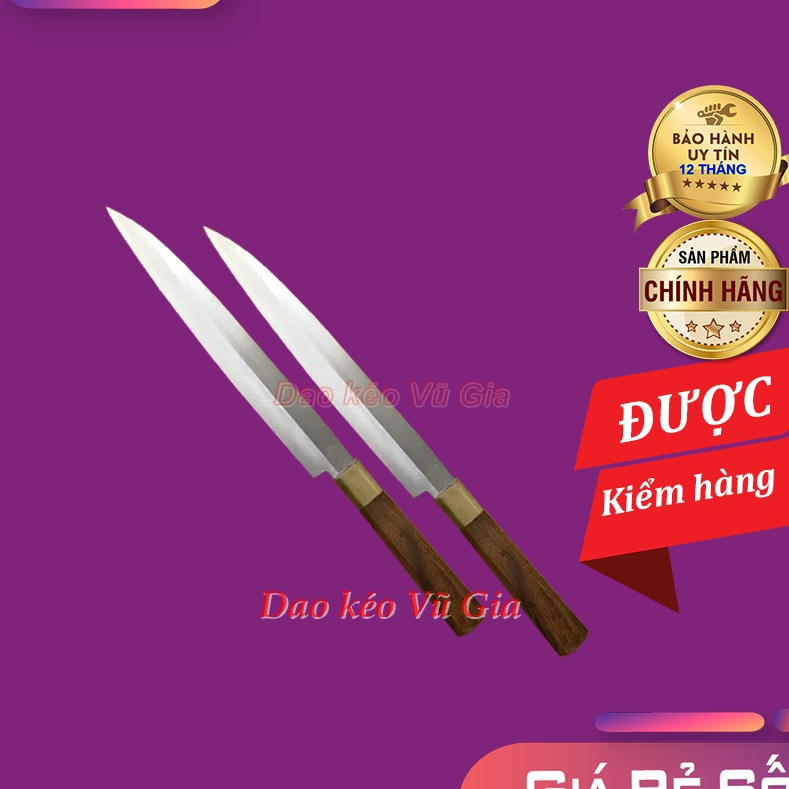 Dao Parang Chặt Cây, Phát Cây, dao sashimi Thép Nhíp ô tô , Dài 48cm - Hàng loại 1 - Dụng cụ nhà bếp