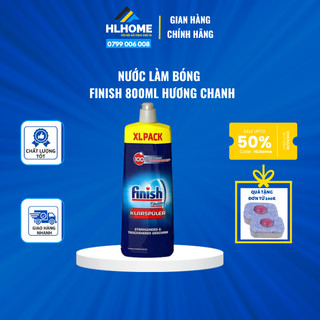 Nước làm bóng bát finish 800ml, dung dịch làm bóng finish bát chén ly dùng cho máy rửa