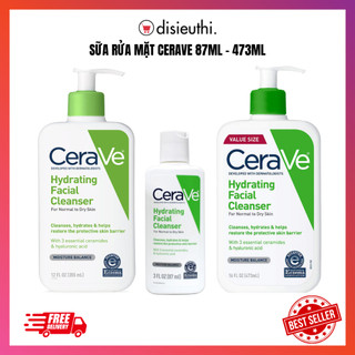 Sữa Rửa Mặt Cerave Da Khô Và Da Mụn Hydrating Facial Cleanser Hàng Nhập Mỹ Bảo Vệ Da, Giúp Da Khỏe Mạnh