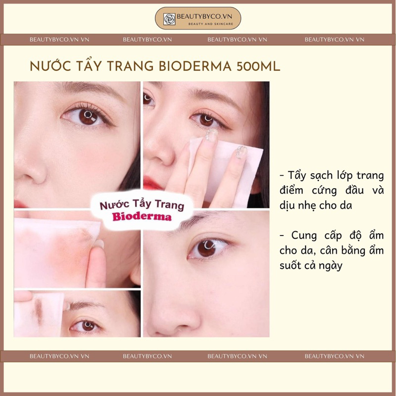 Nước tẩy trang Bioderma Micellar Sensibio H2O sạch bụi bẩn, thông thoáng da - 500ml