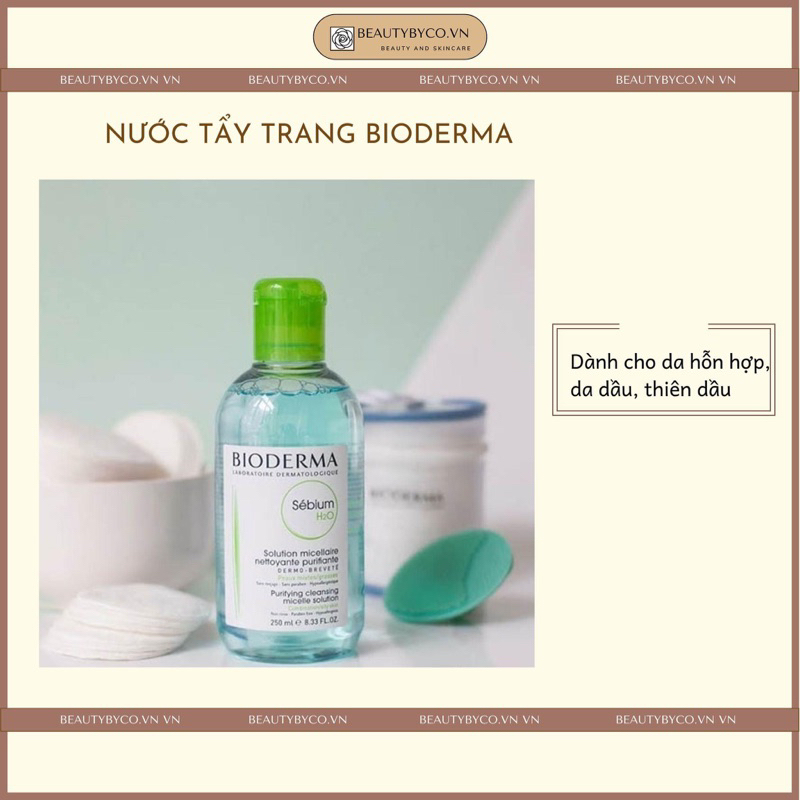 Nước tẩy trang Bioderma Micellar Sensibio H2O sạch bụi bẩn, thông thoáng da - 500ml