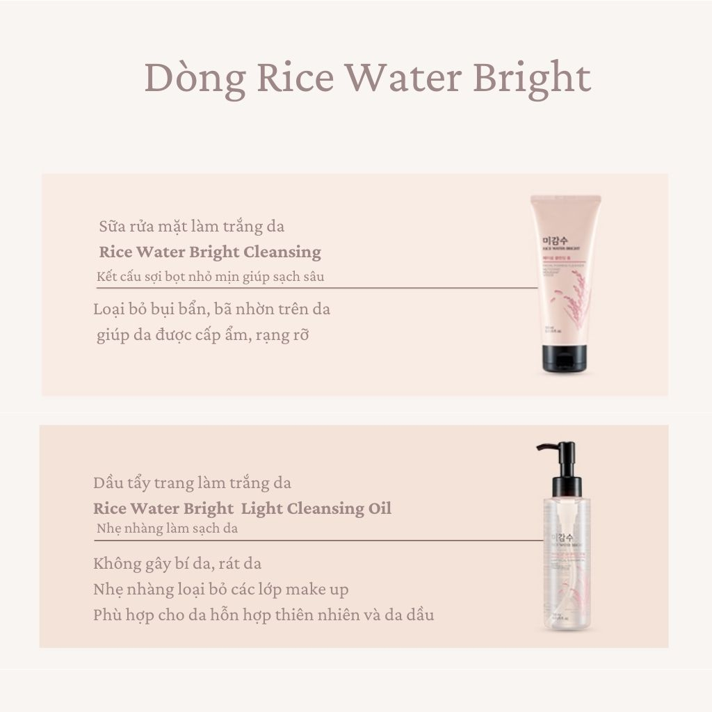 Dầu Tẩy Trang Gạo The Face Shop Rice Water Bright Light Facial Cleansing Oil 150ml