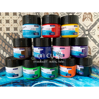 Bộ 12 màu vẽ Acrylic Mont Marte - hủ 100ml chuyên vẽ áo, giày, tranh tường, sơn gỗ