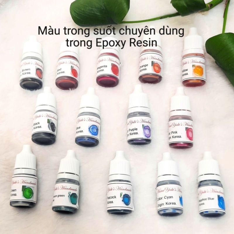 Tinh màu pha Resin  không mùi, lên màu chuẩn đẹp dùng trong Epoxy Resin