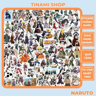 Bộ 100 Sticker Anime Naruto Shippuden hình dán chống nước dùng trang trí mũ bảo hiểm bình nước laptop sưu tầm quà tặng