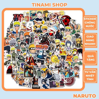 50 Hình dán Sticker anime manga Naruto chống nước trang trí điện thoại laptop xe máy mũ bảo hiểm