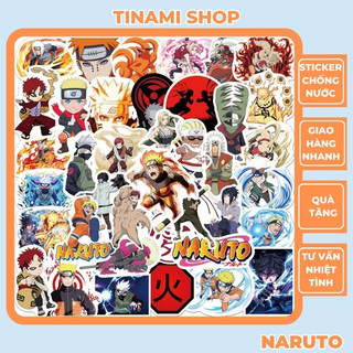 50 Sticker Naruto hình dán chống nước Sticker to rõ sắc nét làm quà trang trí máy tính laptop bình nước dán mũ bảo hiểm
