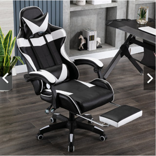 Ghế Gaming Cao Cấp Có Massage Lưng Xoay 360 Ngả Lưng 135 Độ Có Gác Chân, Ghế Chơi Game Gaming Bọc Da Pu