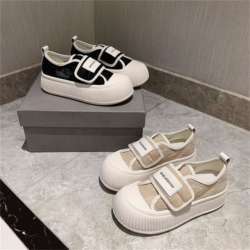Giày thể thao ulzzang có big size 41 42 43 44 đế bánh mỳ phối lưới