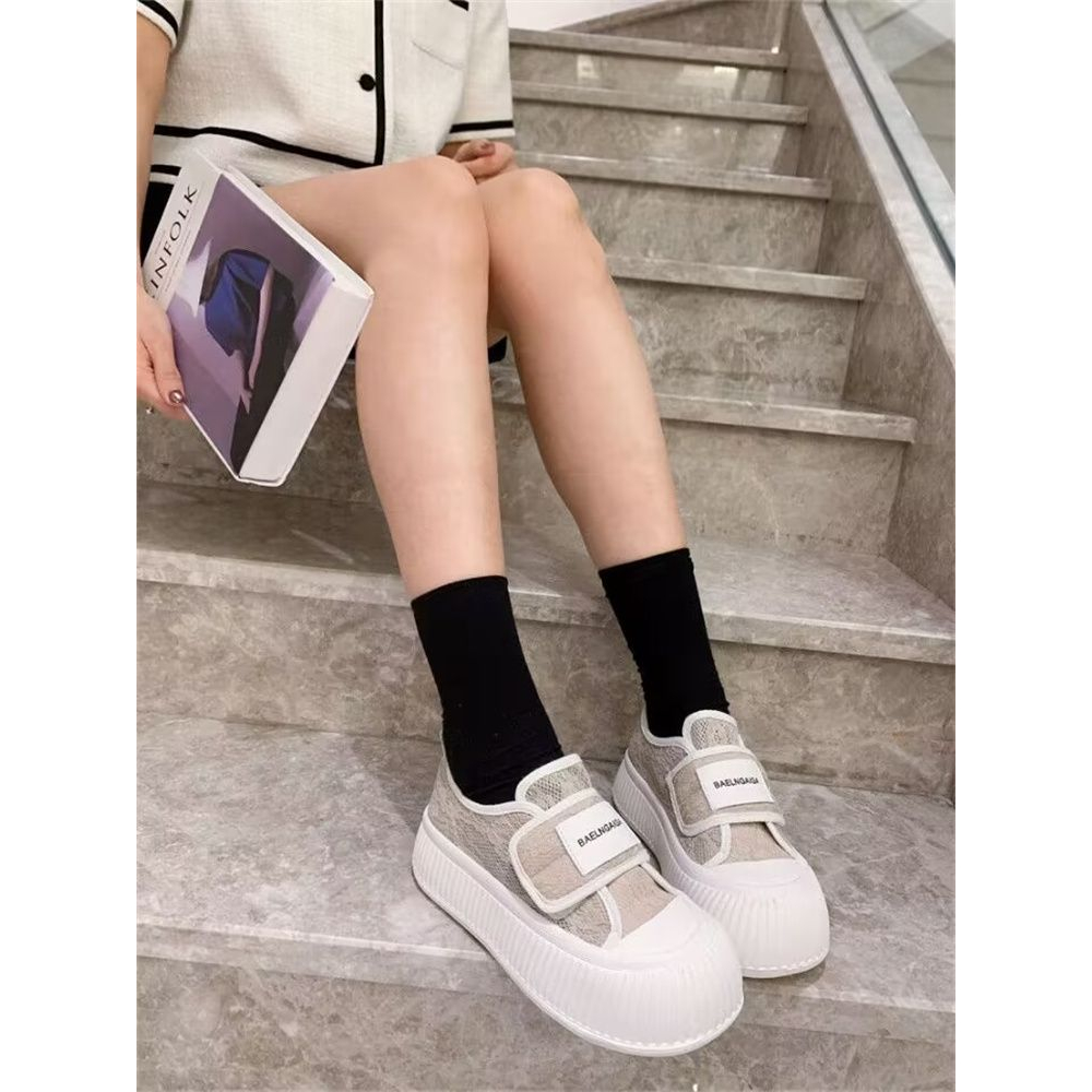 Giày thể thao ulzzang có big size 41 42 43 44 đế bánh mỳ phối lưới