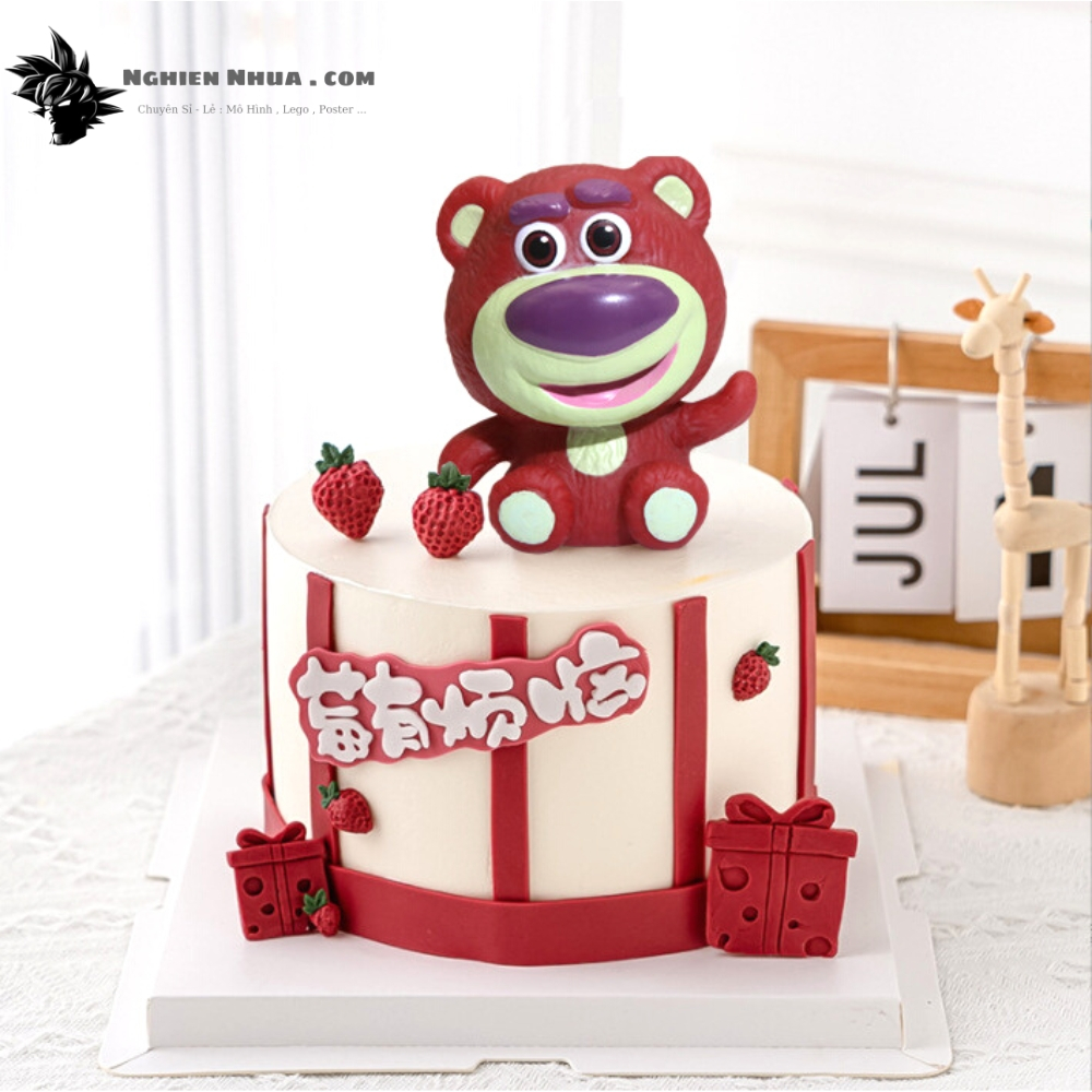 Mô Hình Toy Story Gấu Dâu Lotso dáng đứng dáng ngồi siêu dễ thương Cao 9cm - nặng 100gram - No Box - Nghiện Nhựa