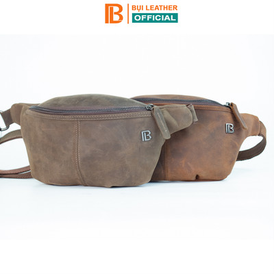 Túi bao tử nam da bò Bụi leather - DC109A - Bảo hành 12 tháng